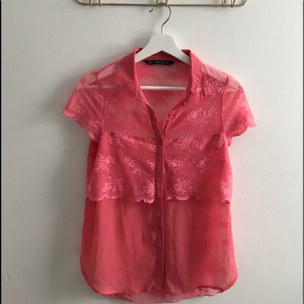 Zara Trafaluc Collection Lace Blouse